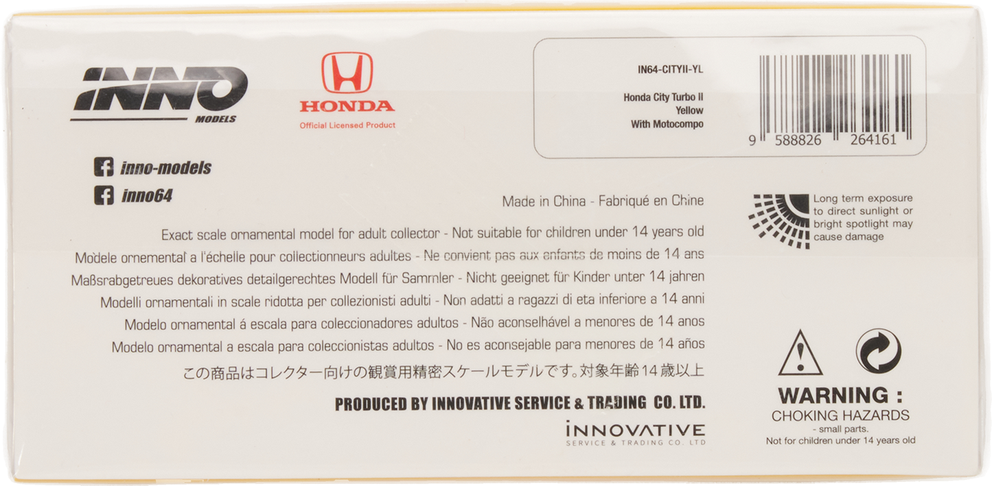 Voiture Honda City turbo 2 rouge noir+ Motocompo 81