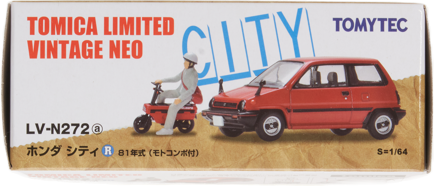 Figurine Honda City Red +  Motocompo 81