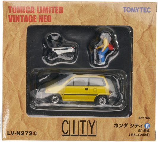 Figurine Honda City yellow+  Motocompo 81