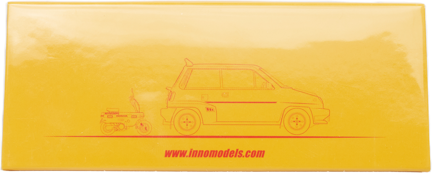 Voiture Honda City turbo 2 jaune +  Motocompo 81