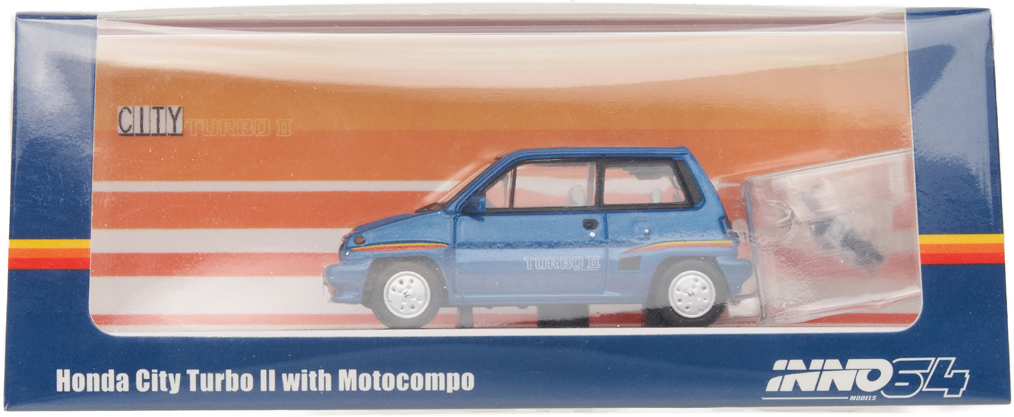 Voiture Honda City turbo 2 bleu+  Motocompo 81