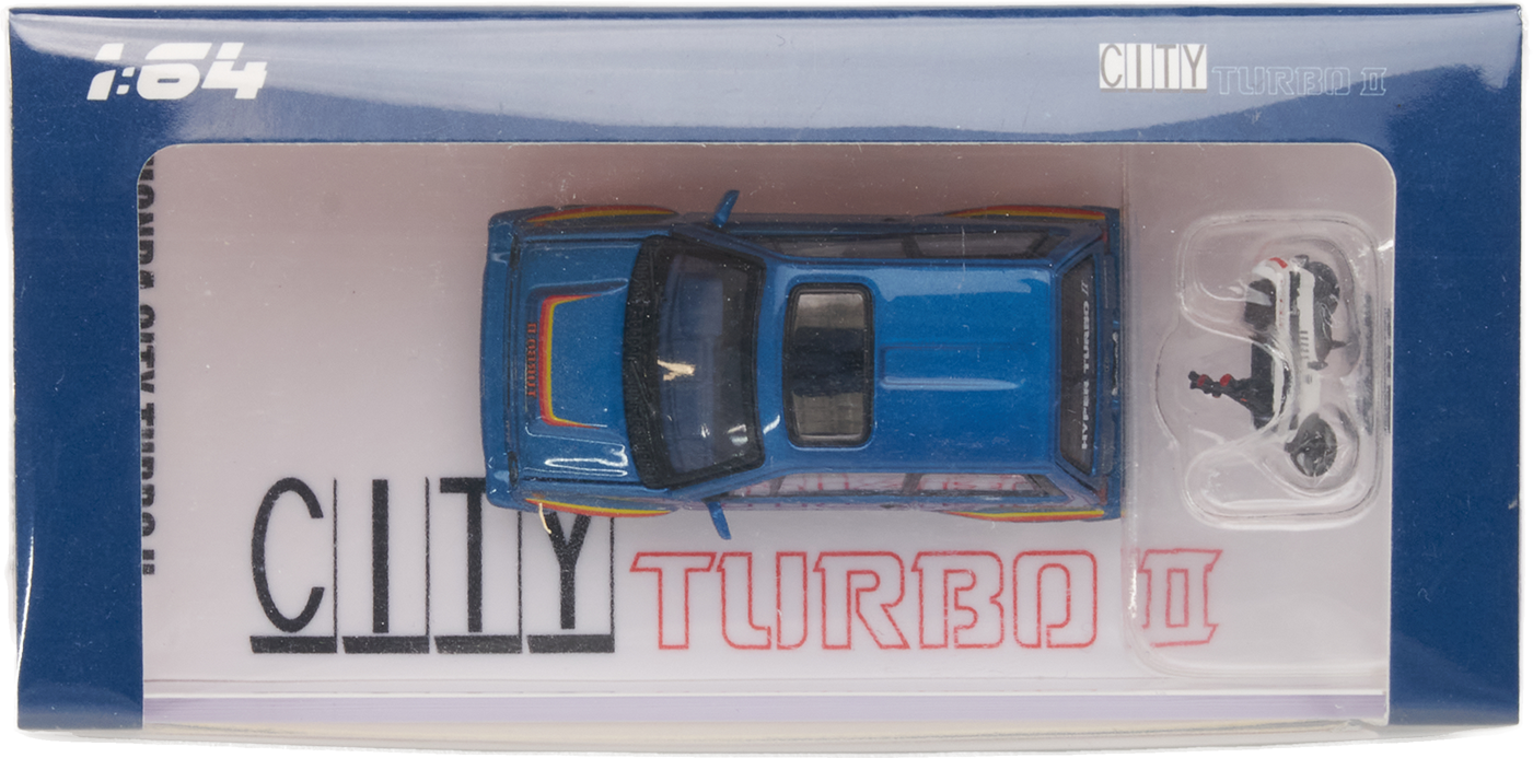 Voiture Honda City turbo 2 bleu+  Motocompo 81