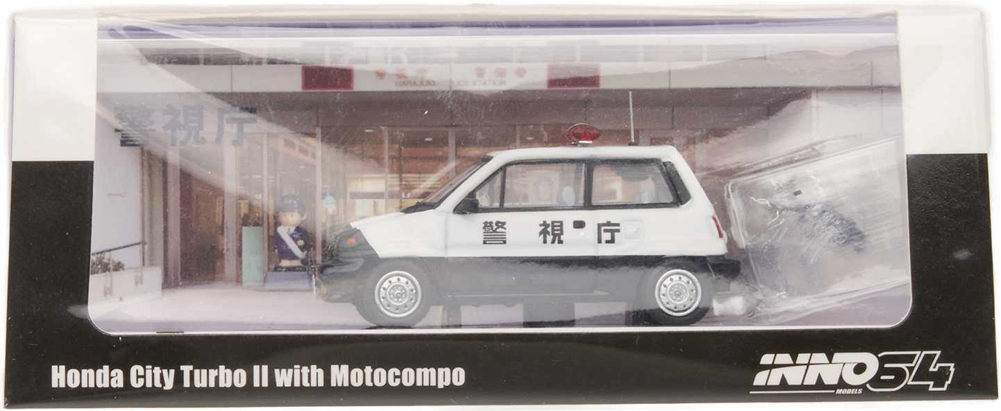 Voiture Honda City turbo 2 Police+  Motocompo 81