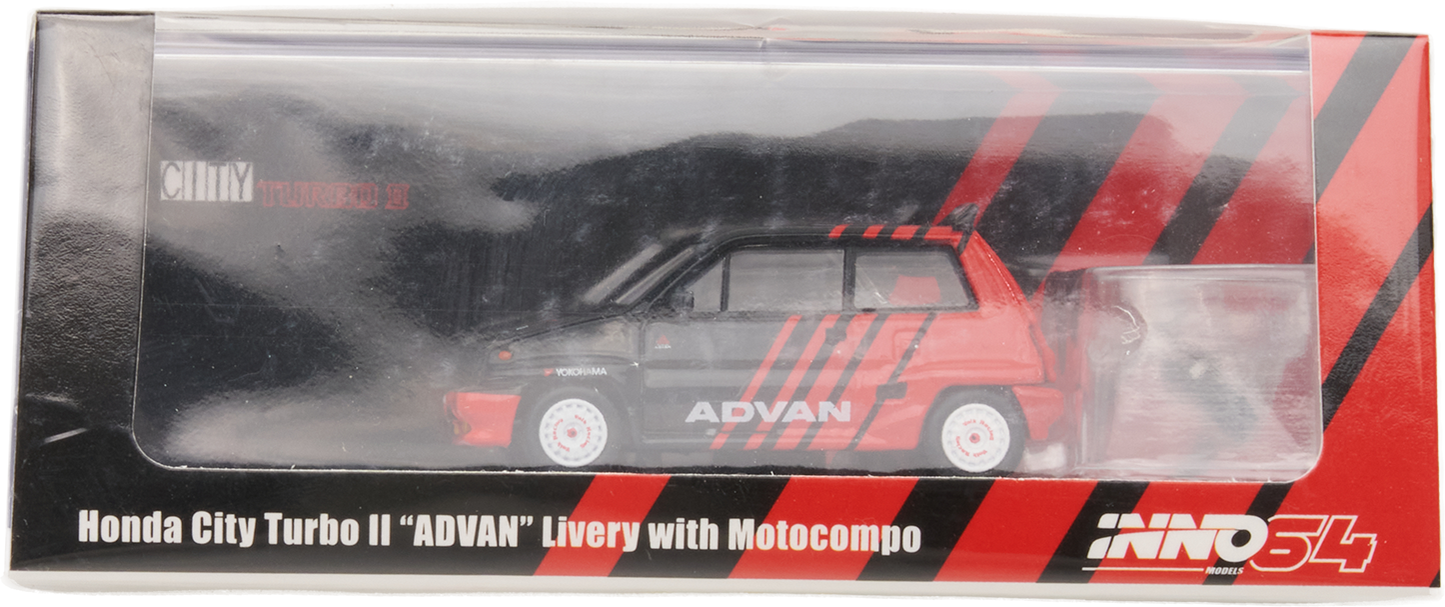 Voiture Honda City turbo 2 rouge noir+  Motocompo 81