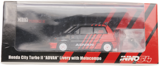 Voiture Honda City turbo 2 rouge noir+  Motocompo 81