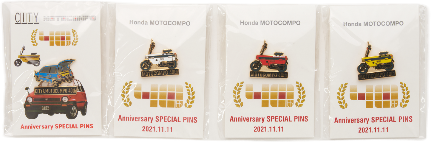 Pin's Motocompo anniversary jaune 2021.11.11